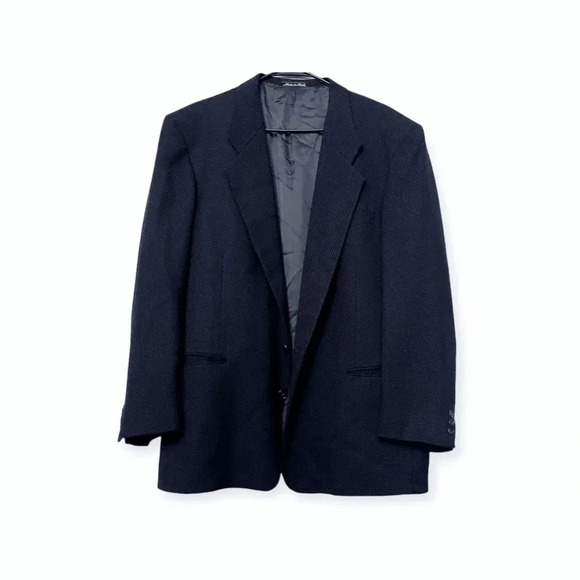 MANI by Giorgio Armani wool navy blazer career party office designer luxury - Picture 1 of 7